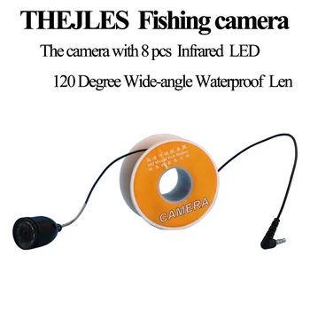 Viena Zvejas Kameru Fish Finder 8 gab IS Infrasarkanās Lampas zemūdens kameru ar DC 9V 15m/20m Kabelis