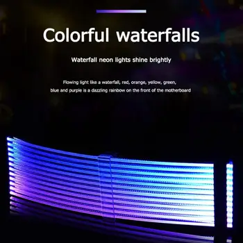 Neona RGB PSU Līnijas 24Pin+8Pin Barošanas Paplašināšana Adaptera Kabeli, lai Desktop PC Gadījumā, Apgaismojuma Efektivitātes Aparatūra, Reklāmas Noliktavā