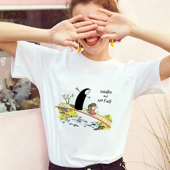 Lus Los Japāņu Anime, T Krekls, Sieviešu T Seja Man Iespiesti Sieviešu T-krekls ar Īsām Piedurknēm Baltā Tee Krekli Streetwear T-krekli