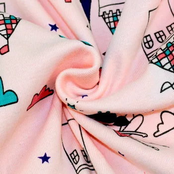 TINOLULING 100 kokvilnas zīdaiņu meitenēm pidžamas komplekti bērniem rozā pils princese meitenēm pidžamas bērnu pidžamas zēniem sleepwear pjs pijamas