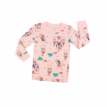 TINOLULING 100 kokvilnas zīdaiņu meitenēm pidžamas komplekti bērniem rozā pils princese meitenēm pidžamas bērnu pidžamas zēniem sleepwear pjs pijamas