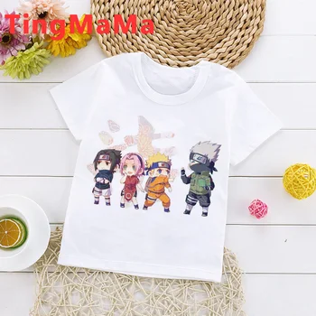 Naruto Akatsuki T Krekls Bērniem Vasaras Topi Japāņu Anime Kawaii Sasuke Grafiskais Zēnu/meiteņu Topi, Ikdienas Modi, Bērnu Apģērbus