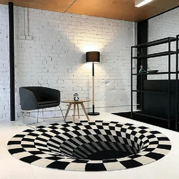 Vortex Ilūziju, Paklāju 3D Filtra Efektu Drukāšanas Paklāju Guļamistabā, Dzīves Telpa, Mācību Telpa, Grīdas Paklājs