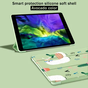 Jauki Alpakas Magnēts Flip Cover For iPad Pro 2020 7 8 paaudzes Gadījumā Cute Gaisa 4 3 2 Gadījumā, 11 Pro Gadījumā Tablet Folding Gadījumā