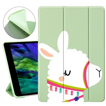 Jauki Alpakas Magnēts Flip Cover For iPad Pro 2020 7 8 paaudzes Gadījumā Cute Gaisa 4 3 2 Gadījumā, 11 Pro Gadījumā Tablet Folding Gadījumā