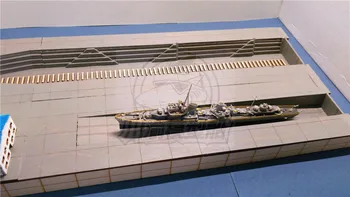 1/700 Mēroga kuģu Būvētavas Doks s kuu Bvtavas Platforma Diorāma DIY Koka Montāža Modeļa Komplekts ietver Koka Ēku CY705 Vidēja