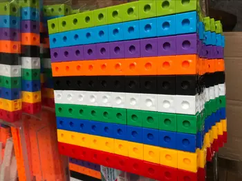 100gab 10 Krāsas, kas Savieno Skaitīšanas Kubi Snap Bloki Mācību Math Manipulatīvu Bērnu Agrīnās Izglītības Rokās par Ogļūdeņražu Rotaļlietas