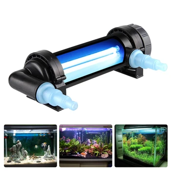 220~240V 5W~36W UV Sterilizer Lampas, Gaismas, Ūdens attīrītāju Akvāriju Dīķa Zivju Tilpnes Ultravioleto Filtru Clarifier