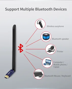 Wifi Bluetooth 4.2 adapteris 650Mbps USB Bezvadu tīkla kartes 2.4/5.8 GHz Dual Band Antena wifi uztvērējs bezmaksas disku KF-759BF