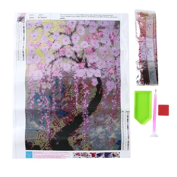 2020 Jaunu Full Dimanta Krāsošana DIY Anime Ziedu Koks Abstraktu Modernās Eļļas Glezna Dimanta Krāsošana Apaļā Dimanta Izšūšana