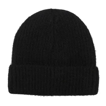 Modes rudenī un ziemā, vīriešu vilnas cepuri, ārā silts ausu aizsardzības adīta cepure imitācija ūdeļu plus pūkainas vilnas cepure hip-hop cepure