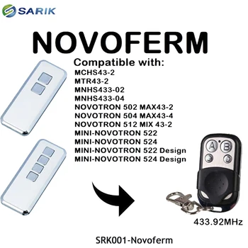NOVOFERM Mini-Novotron 522 Dizaina garāža komandu tālvadības NOVOFERM rokas raidītājs ritošā kods 433.92 mhz atslēgas fob