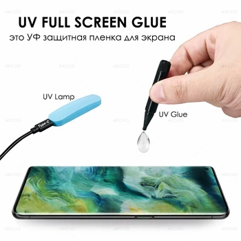Akcoo Atrast X2 Pro Screen Protector UV Stikla filmu par oppo atrast X2 rūdīta stikla ekrāna aizsargs, ar oleophobic pārklājumu