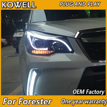 KOWELL Car Styling par Jauno Forester LED Lukturu 2013 2016 Forester DRL Objektīvs Dubultās Staru HID H7 Xenon Auto Aksesuāri