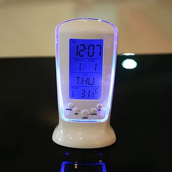 LED digitālais pulkstenis Digitālais Kalendārs Temperatūra Modinātājs ar Blue Back light Elektroniskās Kalendārs Termometrs Led Ar Laiku