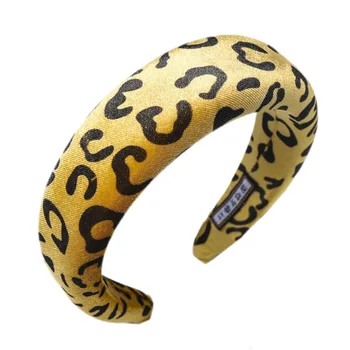 KN Modes Leopard Sūklis Hairbands Sievietēm Lady Mīksta Auduma Galvas Matu Stīpas Premium Cepures Boutique Matu Aksesuāri