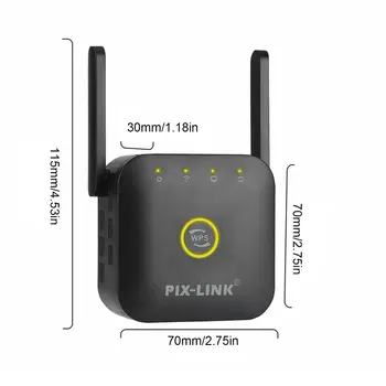 WiFi Range Extender Signāla Pastiprinātājs 1200Mbps Pastiprinātājs Internets Bezvadu Atkārtotājs Bezvadu Diapazons Paplašinātājs Pastiprinātājs