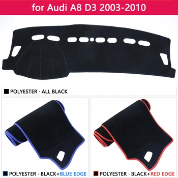 Audi A8 D3 2003~2010 4E Anti-Slip Anti-UV Mat Paneļa Vāciņu Pad Ēnā Dashmat Aizsargātu Paklāja Piederumi S-line 2006 2007