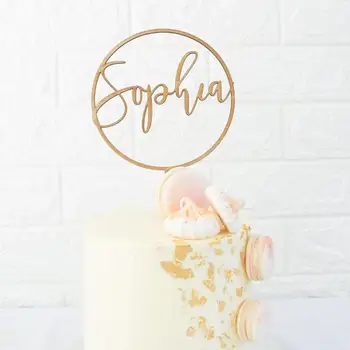 Pasūtījuma Nosaukums Dzimšanas Dienas Kūka Dekorēšanas Piederums Personalizētu Akrila Kūka Topper Baby Duša Cake Topper Rotājumi