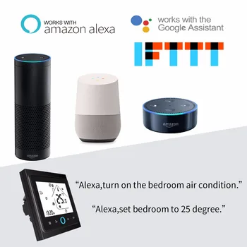 Smart Termostats WiFi Temperatūras regulators Slēdzis Ūdens Siltās Grīdas Apkures Darbs Ar Alexa, Google Home Tuya APP Tālvadības pults