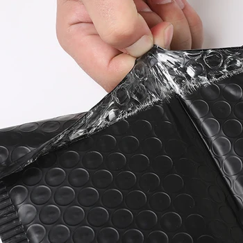 20pcs Melns burbulis soma putu aploksnes biroja iepakojuma aploksnes moistureproof triecienizturīgs burbulis iepakojuma soma ūdensizturīgs apvalks