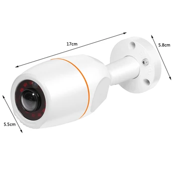 5MP POE IP Fisheye Āra Kameras 180 Grādu fish Eye (Zivs acs Objektīva P2P ONVIF Ūdensizturīgs Infrasarkano Drošības Bullet CCTV Kameras 20M IS