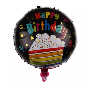 10pcs/daudz 18inch Apaļa alumīnija folijas gaisa balons, dzimšanas dienas svinības laimes dzimšanas dienā, baby dušas apdare balonu bērnu rotaļlietas