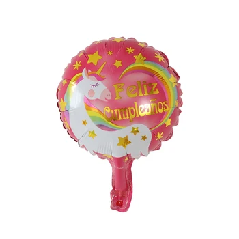 50/100gab 10inch Feliz Cumpleanos spāņu laimes Dzimšanas dienā, Balonus Kārta Mylar Folijas gaisa Balons Happy Birthday Puse Dekori Gaisa Globos