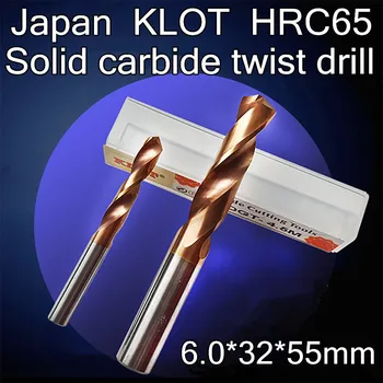 6.0*32*55mm 2gab/set Japāna KLOT HRC65 laka Cietā karbīda vērpjot urbt apstrādi, Cietība 65 grādiem pēc materiāliem