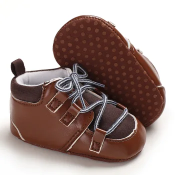 Modes pavasarī un rudenī 0-1 gadus vecs vīrietis bērnu augstas crossover tie gadījuma mīksta grunts kurpes ar neslīdošu ērti baby toddler
