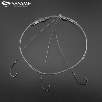 Japānas SASAME String Āķis ar 3 Āķis Platformām Viegli, makšķeres, Laivu, Zvejas Sālsūdens Fishhooks Zvejas Piederumi Risināt