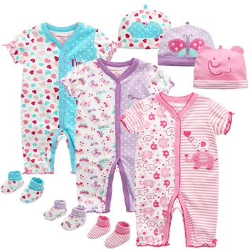 Baby meitenes Apģērbu 2020. Gadam Zīdaiņu īsām piedurknēm Jaundzimušo Bodysuits zeķes gudrs klp 3Pcs/Komplekts Bērniem Toddler Apģērbu Uzvalks apģērbu komplekti
