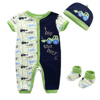 Baby meitenes Apģērbu 2020. Gadam Zīdaiņu īsām piedurknēm Jaundzimušo Bodysuits zeķes gudrs klp 3Pcs/Komplekts Bērniem Toddler Apģērbu Uzvalks apģērbu komplekti
