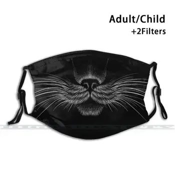 Maska Black Cat Panther Auduma Maska Dzīvnieku 3d Drukas Atkārtoti Mutes Maska, Mazgājams Filtrs Pret Putekļiem Sejas Maska Maska