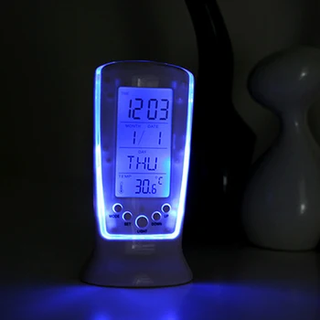 Digitālais Kalendārs Temperatūras LED Digitālais Modinātājs ar Blue Back light Elektroniskās Kalendārs Termometrs Led Pulkstenis Ar Laika#