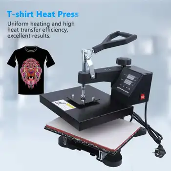 600W Augsta Spiediena, T-kreklu Siltuma Preses Mašīna Hidrauliskā divkāršā Displejs Digitālā Rokasgrāmata T-kreklu Siltuma Preses Mašīna Kontroles Slēdzis