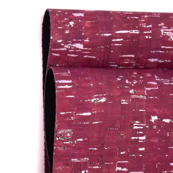 Vīna sarkana ar sudraba korķa tekstila lapa COF-367