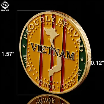 5GAB ASV Jūras Spēki Vjetnamas Kara Militāro Zelta Monētu Izaicinājums ASV, Metāla Suvenīru Monētas
