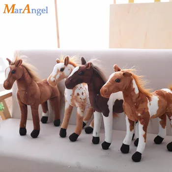 30-90cm Plīša Simulācijas Zirgu Rotaļlietu 4 Stili Pildījumu Dzīvnieku Lelle, Baby Kids Dzimšanas dienas Dāvanu, Mājās, Veikala Dekoru Triver Augstas Kvalitātes Rotaļlieta