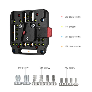 V-Lock Montāžas Komplekts Quick Release Plate nosaka, Pamatojoties uz Standarta V-Lock Kameras Platformu - 1846 V-Mount Akumulatora 2018 Jaunas