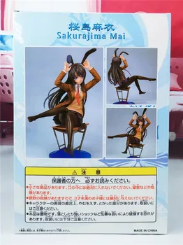 Anime Seishun Buta Yarou wa Bunny Girl Seishun Buta Yarou wa Sakurajima Mai PVC Seksīga Meitene Rīcības Attēls Modelis Pieaugušo Rotaļlietas Lelle
