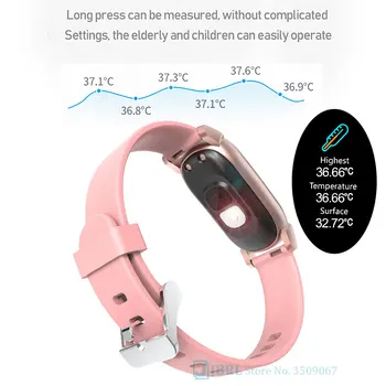 Temperatūra Smart Skatīties Vīrieši Sievietes Smartwatch Elektronika Smart Clock Android, IOS Fitnesa Tracker Jauki Bluetooth Smart-skatīties