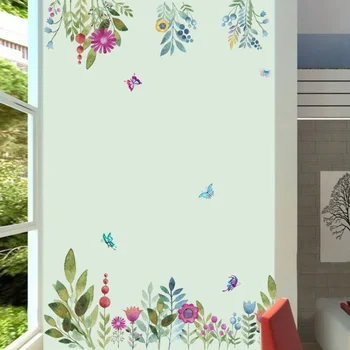 Ķīniešu stilā Tintes krāsošanas ziedi, Sienas Uzlīmes, home apdare Tapetes Dzīvojamā istabā fona Sienas Mākslas Uzlīmes uzlīmes
