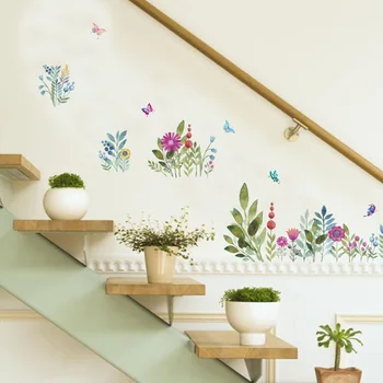 Ķīniešu stilā Tintes krāsošanas ziedi, Sienas Uzlīmes, home apdare Tapetes Dzīvojamā istabā fona Sienas Mākslas Uzlīmes uzlīmes