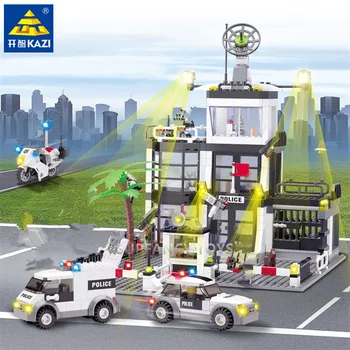 631Pcs Pilsētas Policijas Iecirknis SWAT Automašīnas Modeli, Celtniecības Bloki Komplekti Skaitļi Playmobil Radītājs Ķieģeļi Izglītojošas Rotaļlietas bērniem