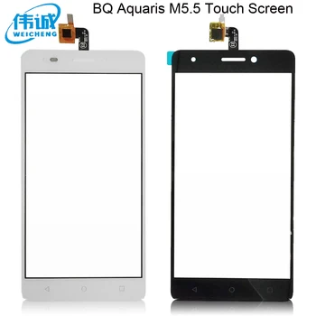 WEIHCENG Top Kvalitātes BQ Aquaris M5.5 Touch Screen Digiziter Stikla Touch Panelis bq m5 2017 touch screen +Bezmaksas Rīki