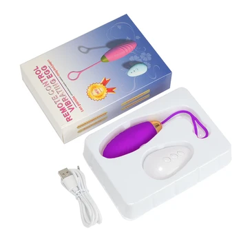 Bezvadu Tālvadības Bullet Vibratori Sievietēm 10 Speed USB Vibrējošais Lēkt Olas Vibratori Kegel Vaginālo Bumbiņu Pieaugušo Seksa Rotaļlietas