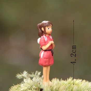 2gab Hayao Miyazaki ir Dedzīgs Prom Stikla anonīma vīriešiem sveķu Chihiro Meitene Mikro Dārza ainavu oranments Rīcības Attēls Rotaļlietu
