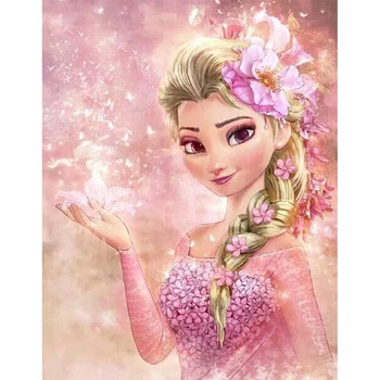 Disney Cartoon Dimanta Krāsošana princese Dimanta Izšuvumi Saldēti Elsa dimanta krāsošana pilnu kvadrātveida/apaļā dekori mājas