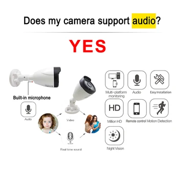 JIENUO H. 265 5MP PoE ip kameras SD kartes slots Audio Cam HD Āra Ūdensizturīgs Cctv Drošības Infrasarkano Video Novērošanas Mājas IPCam